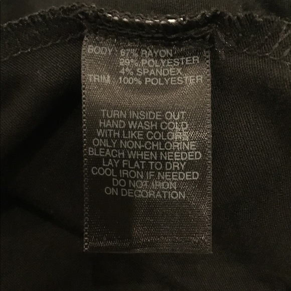 WHBM Black Top with Silver Embellishments - Picture 13 of 13